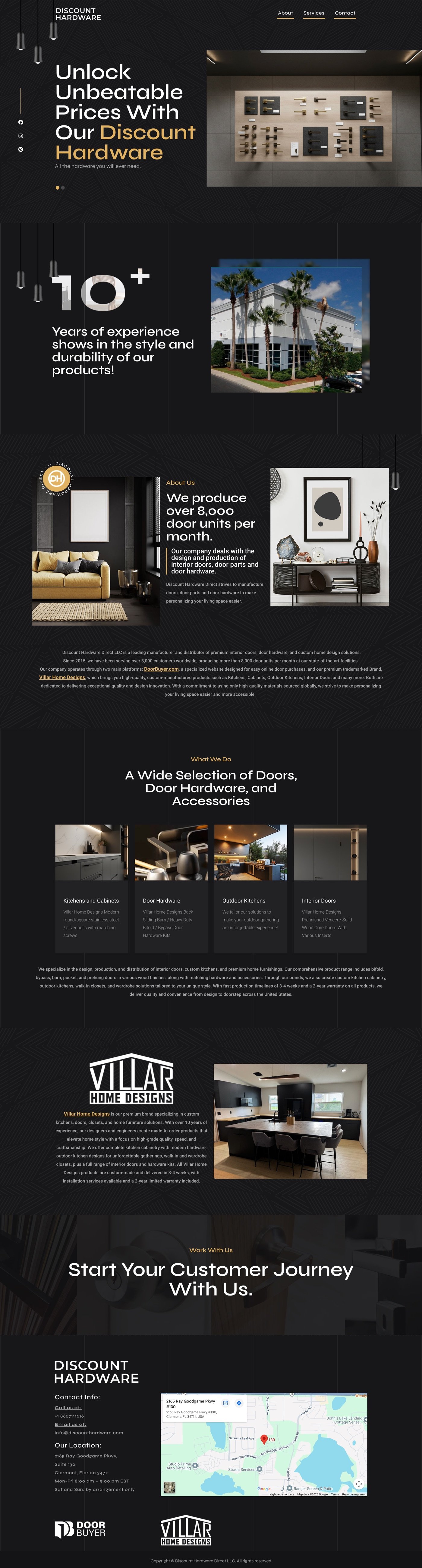 Snimak ekrana projekta Discount Hardware Direct — korporativni sajt